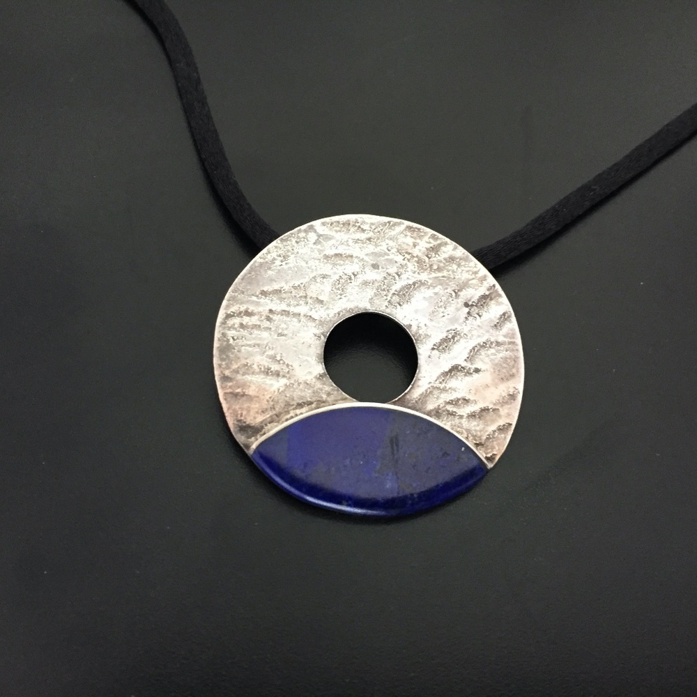 Vintage Lapis Lazuli/Silver Pendant